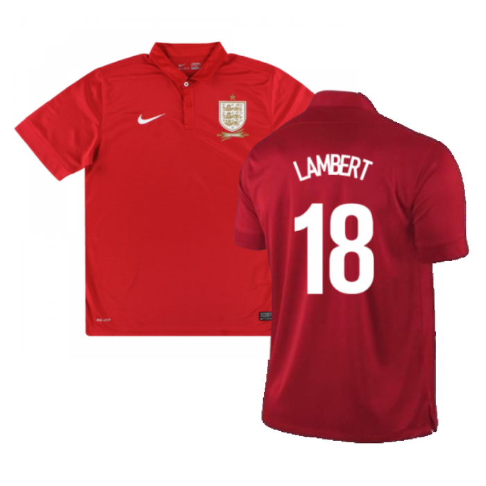 England 2013-14 Away Shirt (L) (Excellent) (LAMBERT 18)