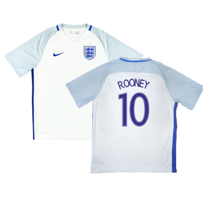 England 2016-17 Home Shirt (XL) (Excellent) (Rooney 10)