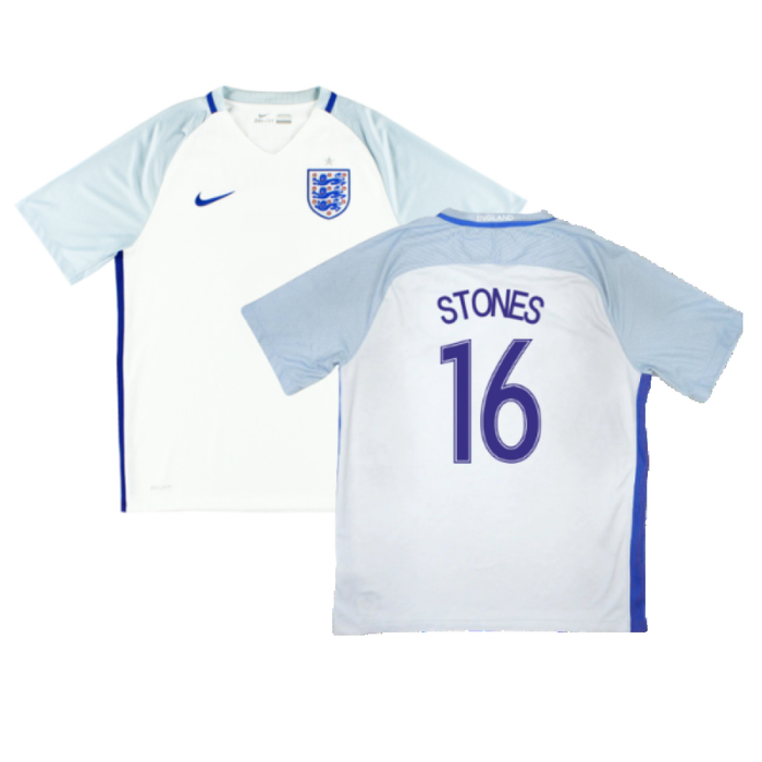 England 2016-17 Home Shirt (M) (Very Good) (Stones 16)