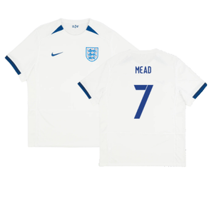 England 2023-24 Womens World Cup Home Shirt (S) (MEAD 7) (Excellent)_0