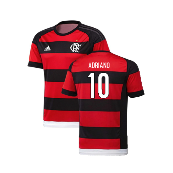 Flamengo 2015-16 Home Shirt (M) (Very Good) (Adriano 10)