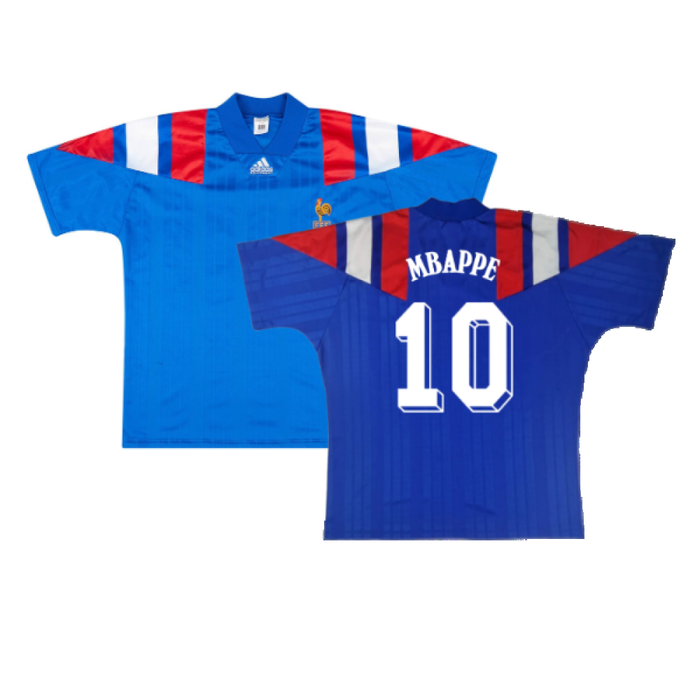 France 1992-94 Home Shirt (S) (Excellent) (MBAPPE 10)