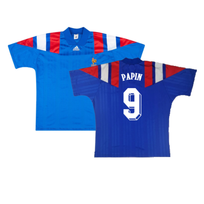 France 1992-94 Home Shirt (S) (Excellent) (Papin 9)