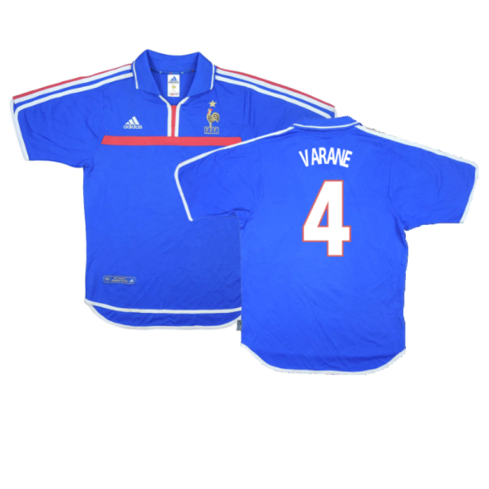 France 2000-02 Home Shirt (Excellent) (VARANE 4)