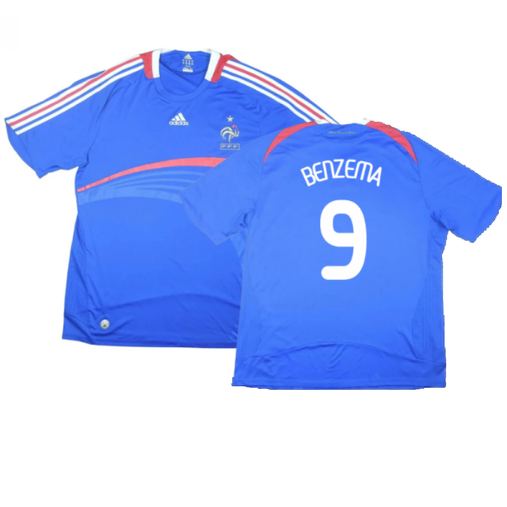 France 2007-08 Home Shirt (M) (Excellent) (Benzema 9)_0