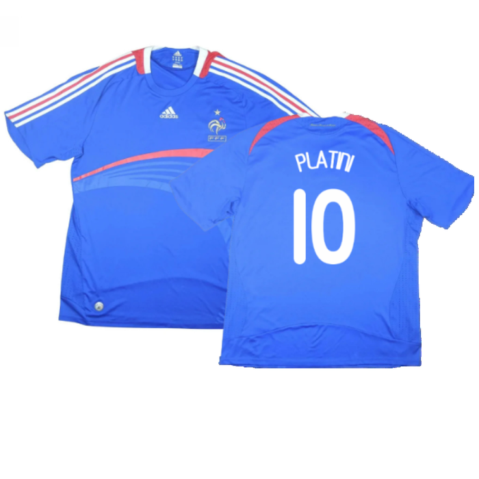 France 2007-08 Home Shirt (M) (Excellent) (Platini 10)