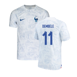 France 2022-23 Away Shirt (Mbappe #10) (Womens M) (Good) (DEMBELE 11)_0