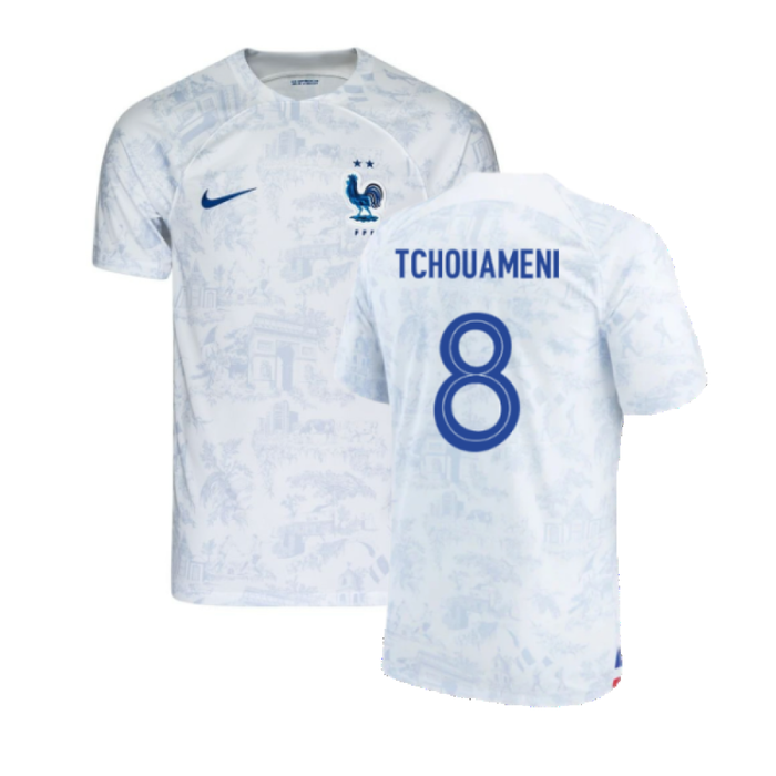 France 2022-23 Away Shirt (Mbappe #10) (Womens M) (Good) (TCHOUAMENI 8)