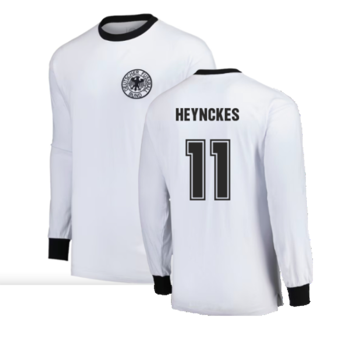 Germany 1974 Longe Sleeve Retro Jersey (XL) (Heynckes 11) (Good)