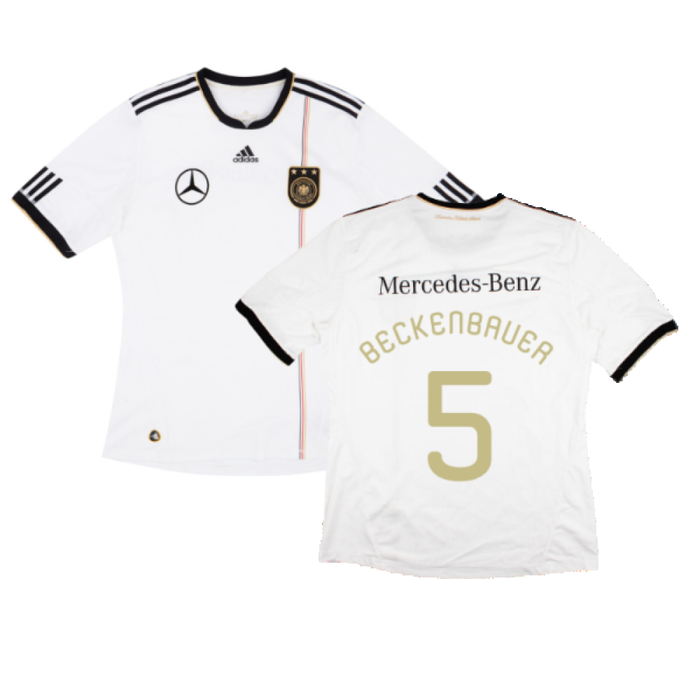 Germany 2010-11 Home Shirt with Mercedes Sponsor (XL) (BECKENBAUER 5) (Good)