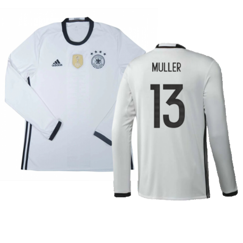 Germany 2016-17 Long Sleeve Home Shirt (Very Good) (Muller 13)_0