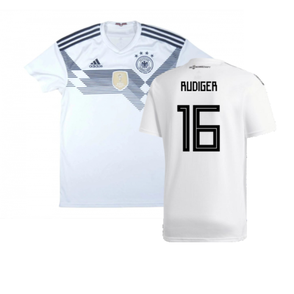 Germany 2018 19 Home Shirt Very Good Rudiger 16 Classic Football Kit