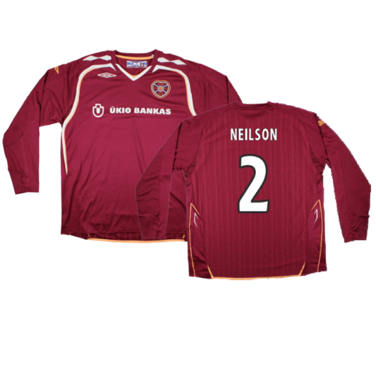 Hearts 2007-08 Long Sleeve Home Shirt (XXL) (Excellent) (Neilson 2)_0