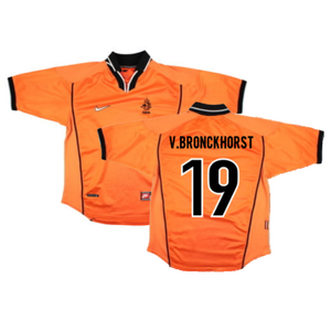 Holland 1998-1999 Home Shirt (M) (Good) (V.Bronckhorst 19)_0