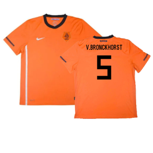 Holland 2010-11 Home Shirt (M) (Mint) (V.Bronckhorst 5)_0