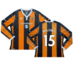 Hull City 2016-17 Long Sleeve Home Shirt (XXL) (Maloney 15) (Excellent)_0