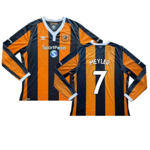 Hull City 2016-17 Long Sleeve Home Shirt (XXL) (Meyler 7) (Excellent)_0