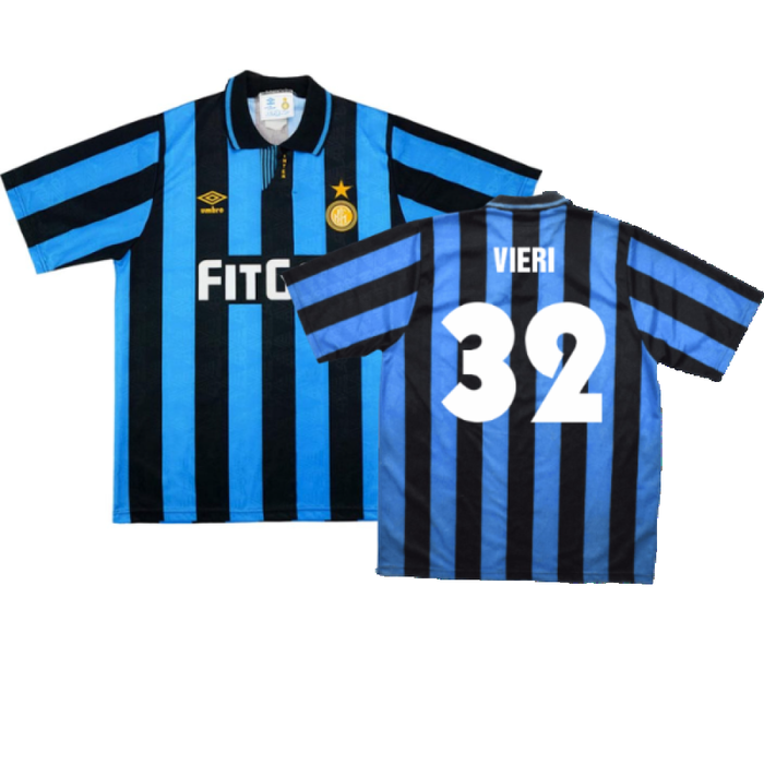 Inter Milan 1991-1992 Home Shirt (L) (Excellent) (VIERI 32)