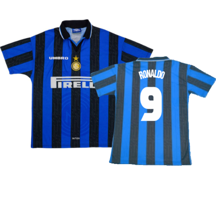 Inter Milan 1997-98 Home Shirt (M) (Excellent) (RONALDO 9)