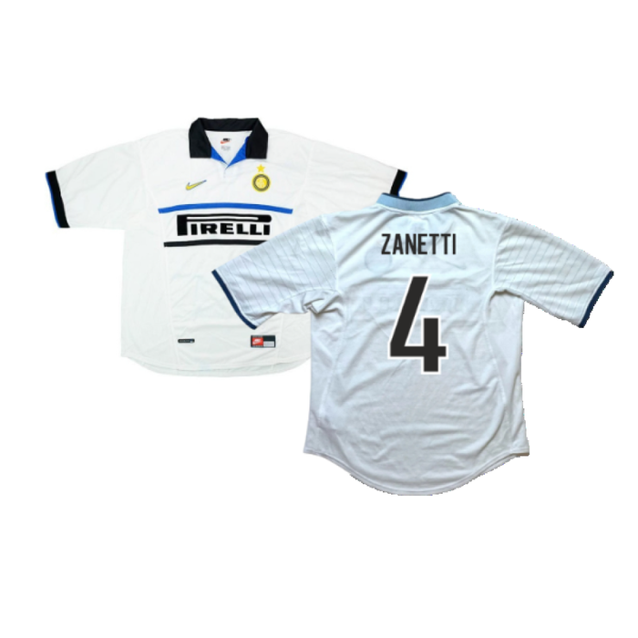 Inter Milan 1998-99 Away Shirt (XL) (Zanetti 4) (Excellent)