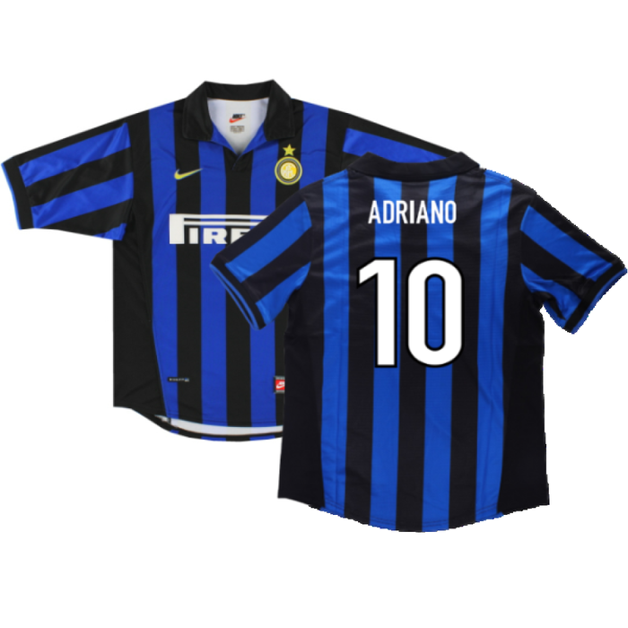 Inter Milan 1998-1999 Home Shirt (XL) (Very Good) (ADRIANO 10)