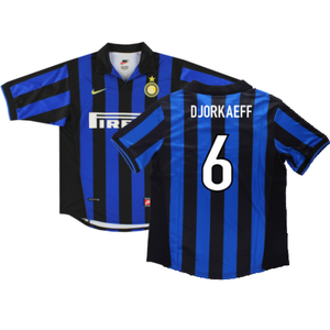 Inter Milan 1998-1999 Home Shirt (XL) (Very Good) (Djorkaeff 6)_0