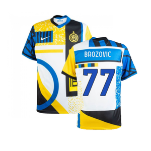 Inter Milan 2020-21 Fourth Shirt (L) (BROZOVIC 77) (Excellent)_0