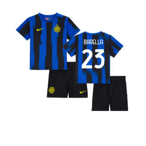 Inter Milan 2023-24 Home Mini Kit (XS Boys) (Barella 23) (Excellent)_0