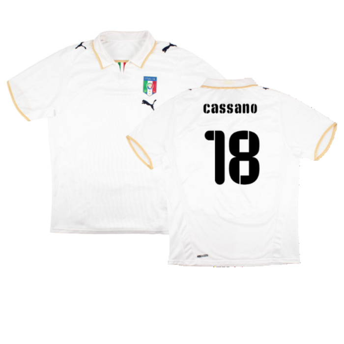 Italy 2008-09 Away Shirt (L) (Very Good) (Cassano 18)