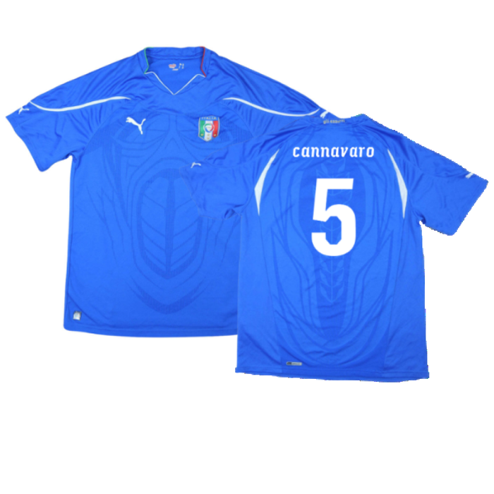 Italy 2010-11 Home Shirt (L) (Excellent) (Cannavaro 5)