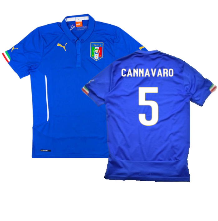 Italy 2014-15 Home Shirt (S) (Fair) (Cannavaro 5)