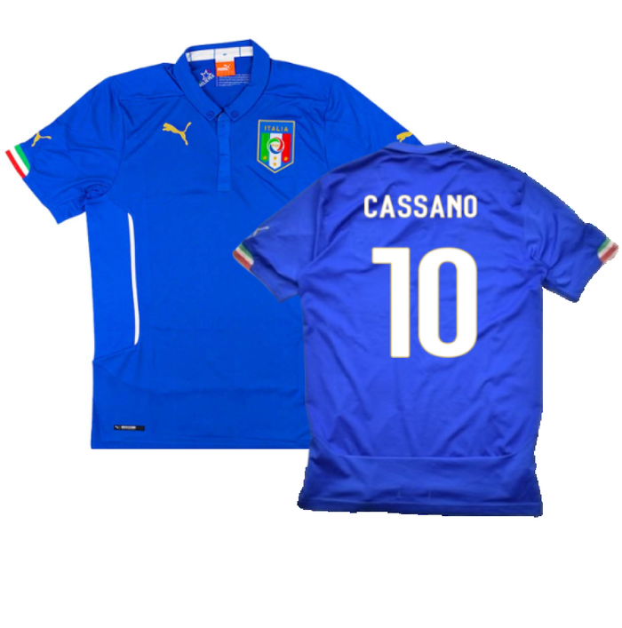 Italy 2014-15 Home Shirt (S) (Fair) (Cassano 10)