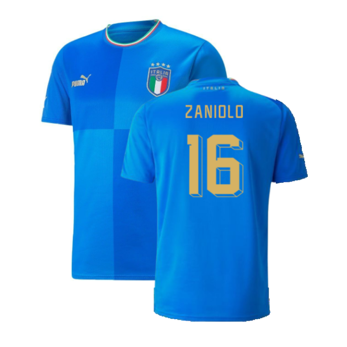 Italy 2022-23 Home Shirt (2XL) (Very Good) (ZANIOLO 16)