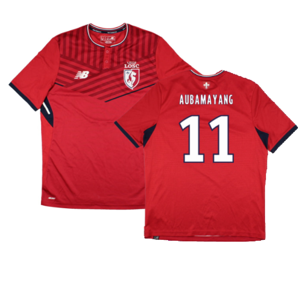 Lille 2017-18 Home Shirt (Sponsorless) (M) (Excellent) (Aubamayang 11)_0