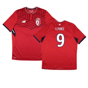 Lille 2017-18 Home Shirt (Sponsorless) (M) (Excellent) (E.Ponce 9)_0