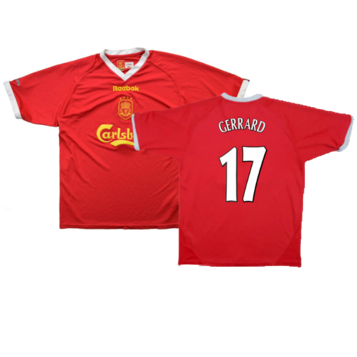 Liverpool 2001-02 Home Shirt (XL) (Very Good) (GERRARD 17)