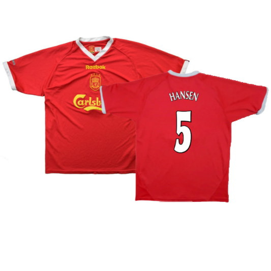 Liverpool 2001-03 European Home Shirt (M) (Excellent) (Hansen 5)_0