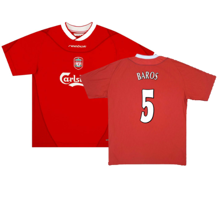 Liverpool 2002-04 Home Shirt (Very Good) (Baros 5)