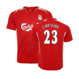 Liverpool 2005-06 Retro European Home Shirt (L) (CARRAGHER 23) (Excellent)_0