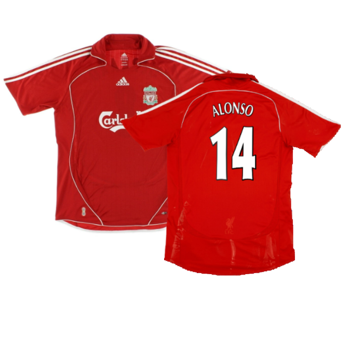 Liverpool 2006-08 Home Shirt (Very Good) (ALONSO 14)