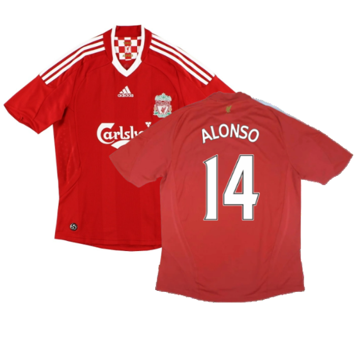 Liverpool 2008-10 Home Shirt (Good) (Alonso 14)