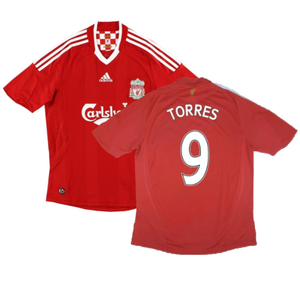 Liverpool 2008-10 Home Shirt (XL) (Fair) (Torres 9)_0