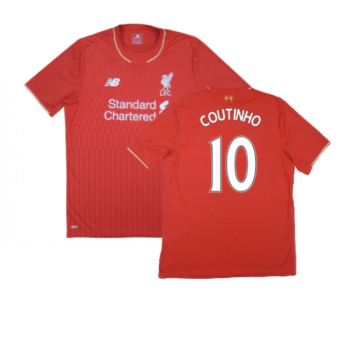 Liverpool 2015-16 Home Shirt (Excellent) (Coutinho 10)