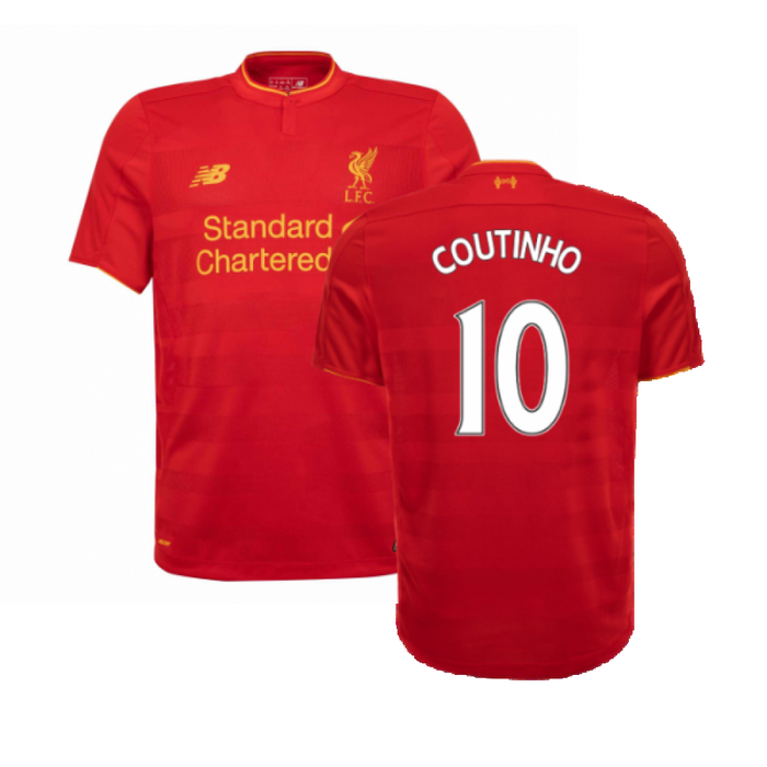 Liverpool 2016-17 Home Shirt (S) (Very Good) (Coutinho 10)