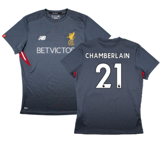 Liverpool 2017-18 New Balance Training Shirt (L) (Chamberlain 21) (Excellent)_0