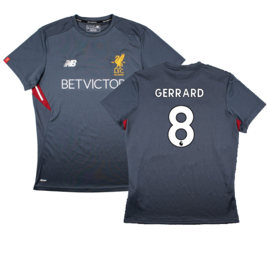 Liverpool 2017-18 New Balance Training Shirt (L) (Gerrard 8) (Excellent)_0