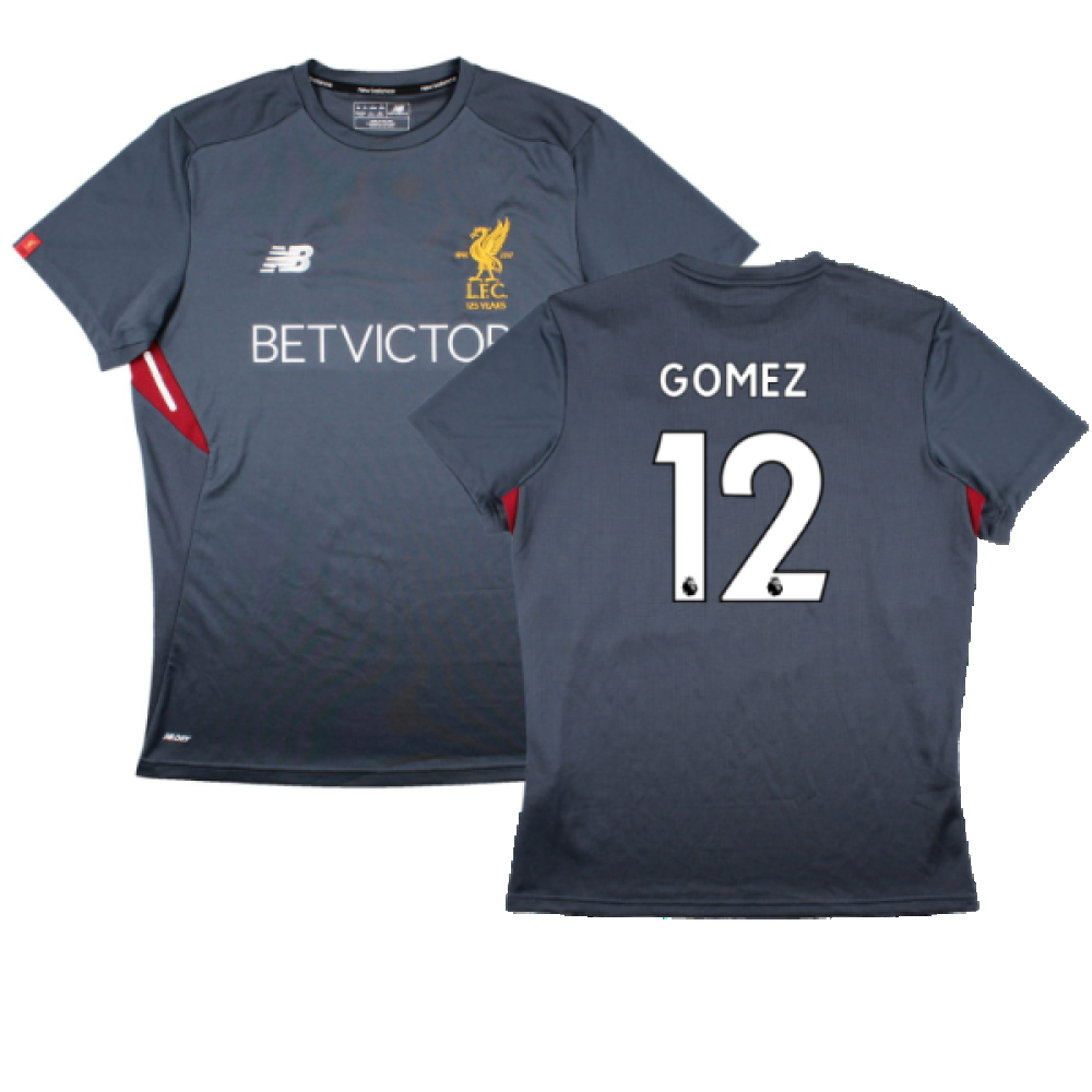 Liverpool 2017-18 New Balance Training Shirt (L) (Gomez 12) (Excellent)_0