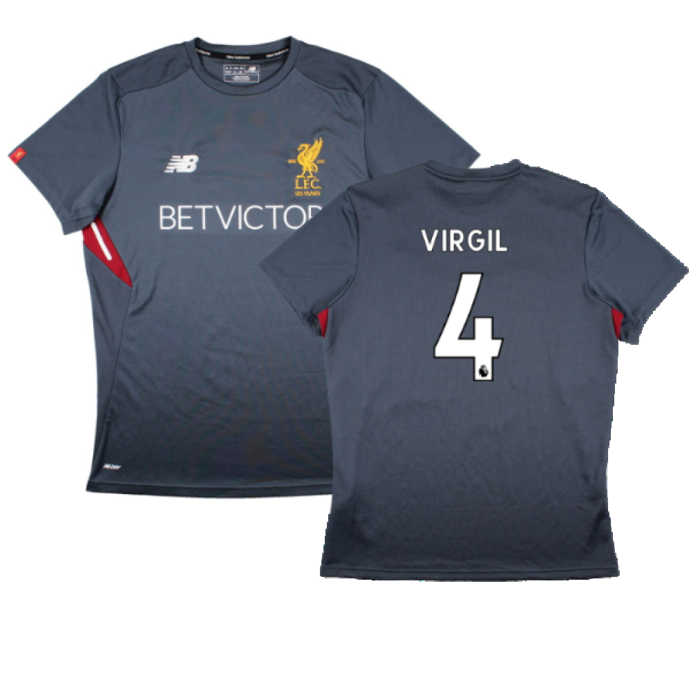 Liverpool 2017-18 New Balance Training Shirt (L) (Virgil 4) (Excellent)_0
