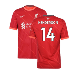 Liverpool 2021-22 Home Shirt (L) (Very Good) (HENDERSON 14)_0