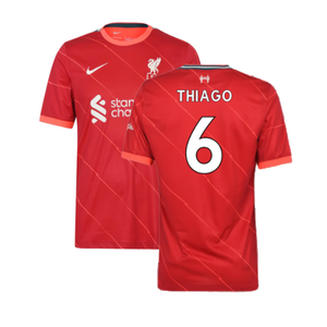 Liverpool 2021-22 Home Shirt (L) (Very Good) (THIAGO 6)_0